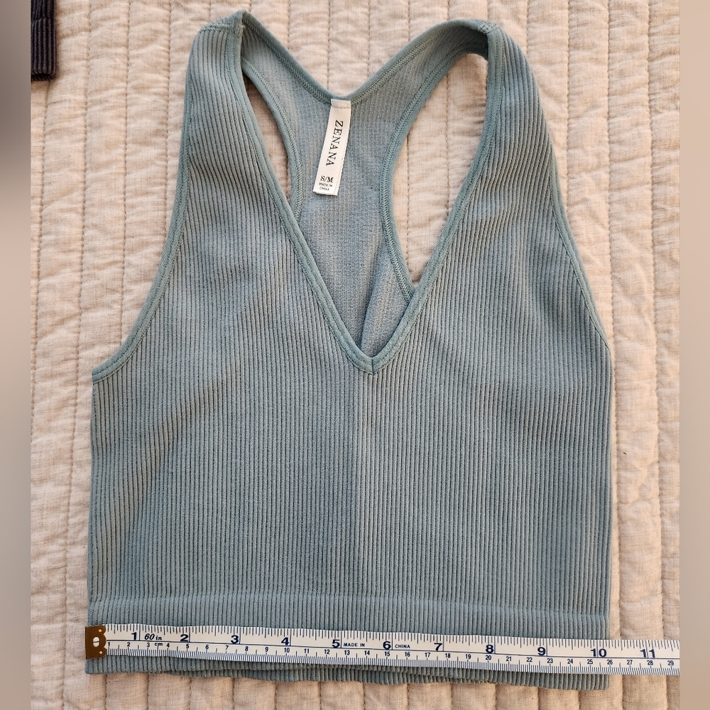 NWOT Zenana Blue/gray Brami.
